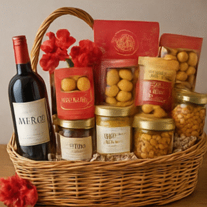 Festive Red Celebration Basket